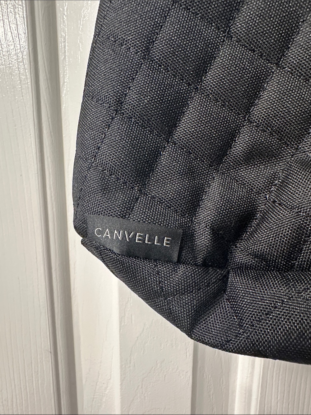 Canvelle Quilted Black Sling Bag - Side Release Buckle - Picture 2 of 7